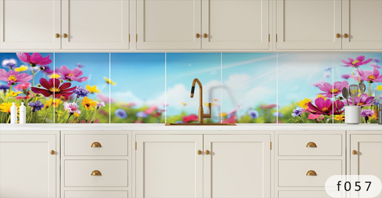 بین کابینتی طرح گل 3