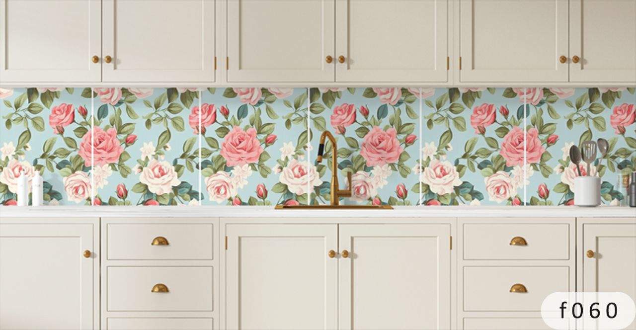 بین کابینتی طرح گل 3