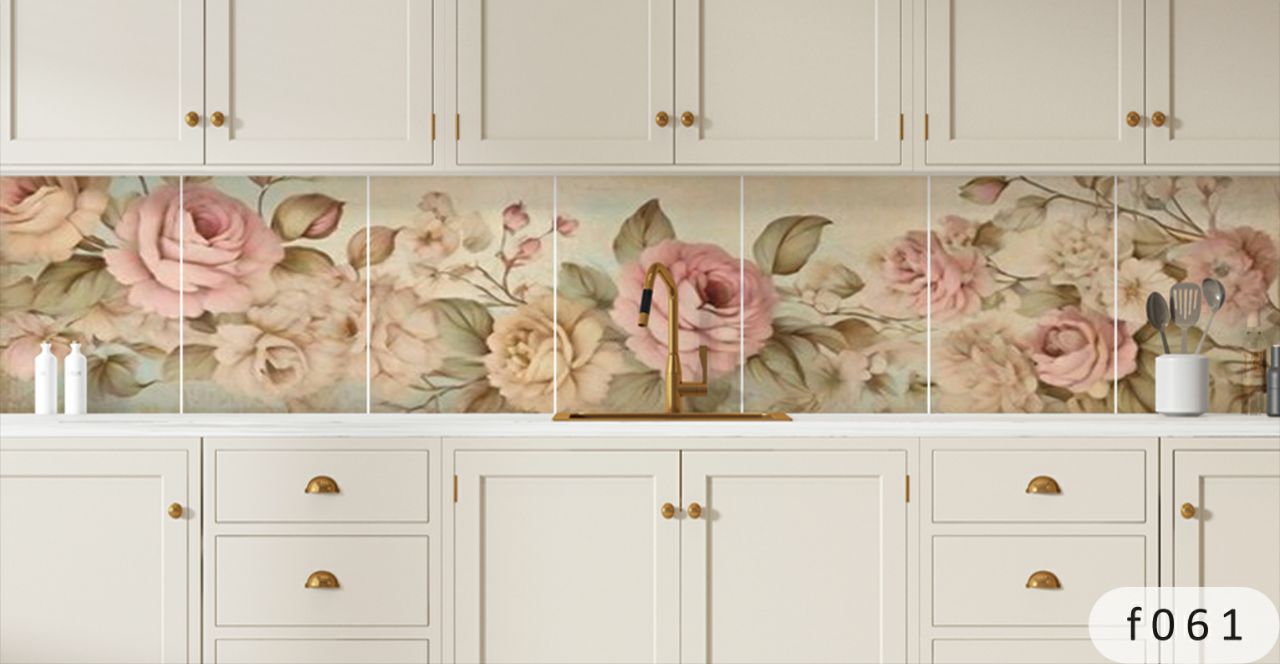 بین کابینتی طرح گل 3