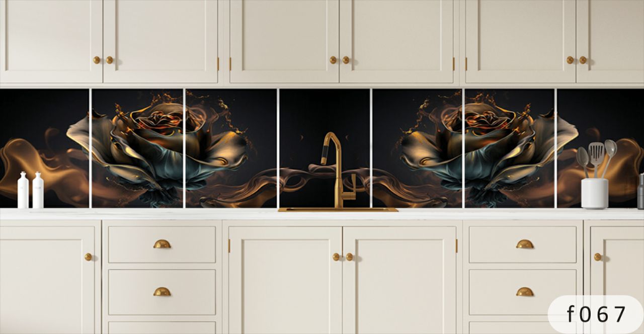 بین کابینتی طرح گل 3