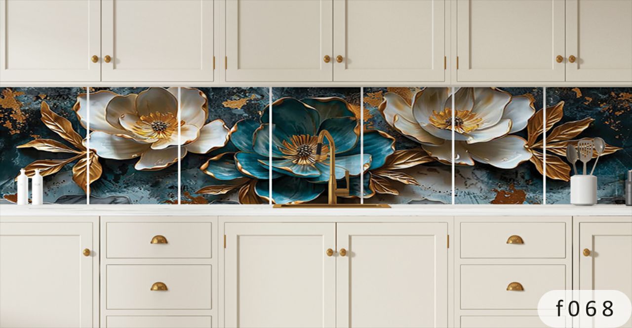 بین کابینتی طرح گل 3