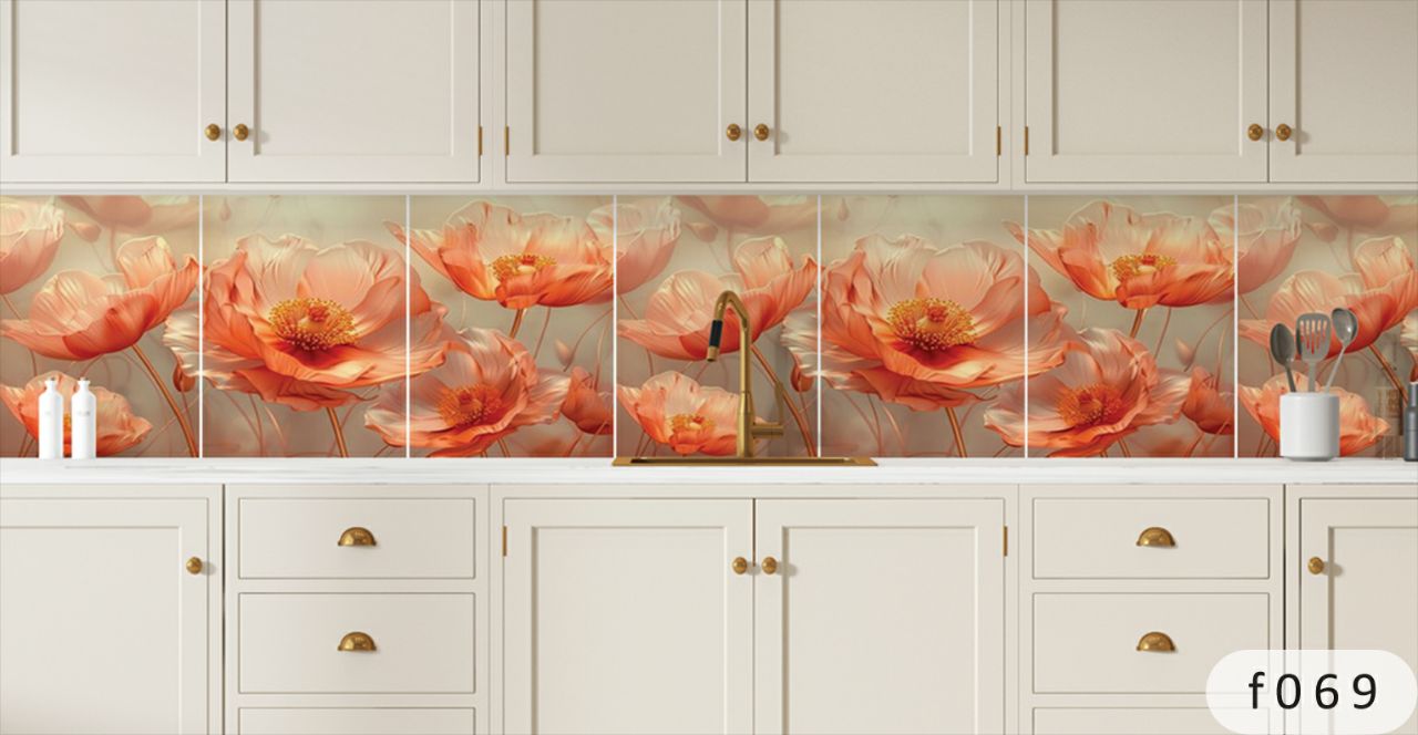 بین کابینتی طرح گل 3