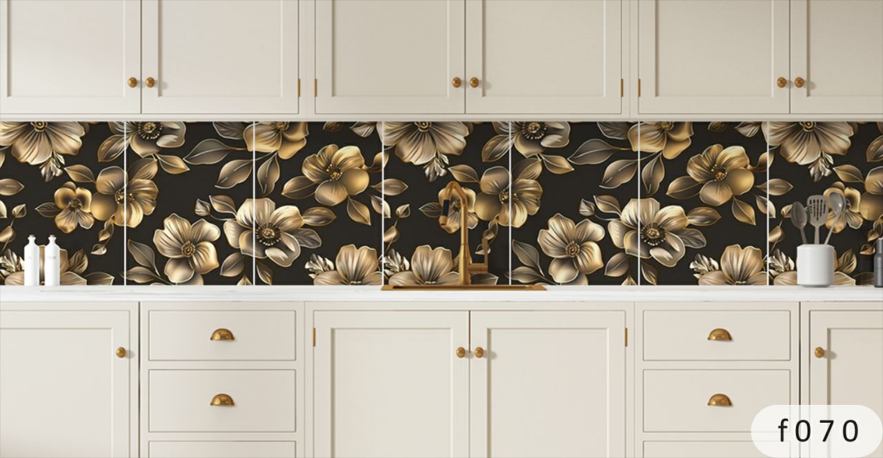 بین کابینتی طرح گل 3