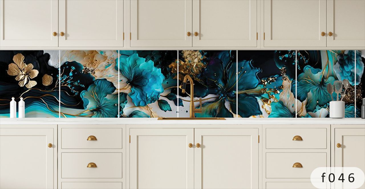 بین کابینتی طرح گل 3