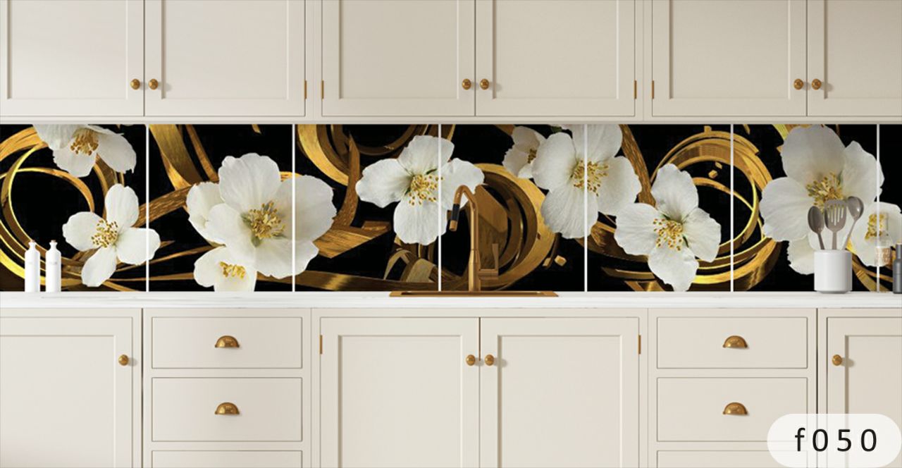 بین کابینتی طرح گل 3