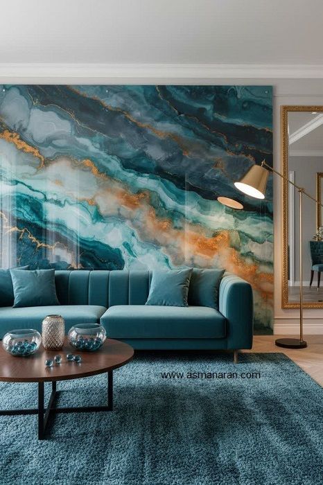 ماربل شیت شیشه‌ای ضخامت ۴ میل با طرح مرمر طبیعی